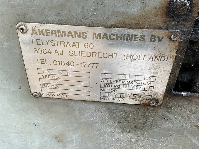 Akerman - 1987 - h14 blc - rupsgraafmachine - afbeelding 8 van  16