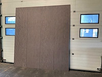 Akoestisch wandpaneel - 2600x600x21mm - walnoot (20x) - afbeelding 2 van  7
