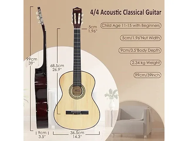 Akoestische gitaar 4/4 - afbeelding 2 van  3