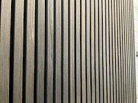 Akoestische wandpaneel - 2600x600x21mm - gerookt walnoot (20x) - afbeelding 4 van  5