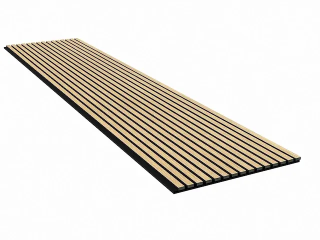 Akoestische wandpanelen - naturel eiken - wanddecoratie (4x) - afbeelding 1 van  4