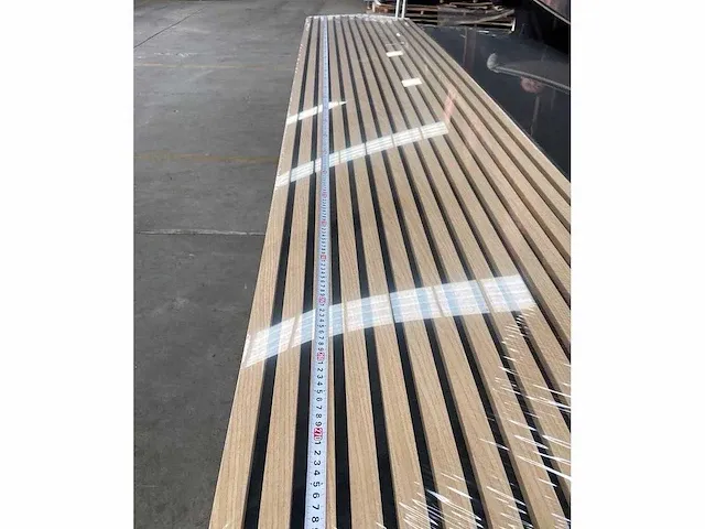 Akoestische wandpanelen - naturel eiken - wanddecoratie (4x) - afbeelding 3 van  4