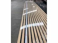 Akoestische wandpanelen - naturel eiken - wanddecoratie (4x) - afbeelding 3 van  4