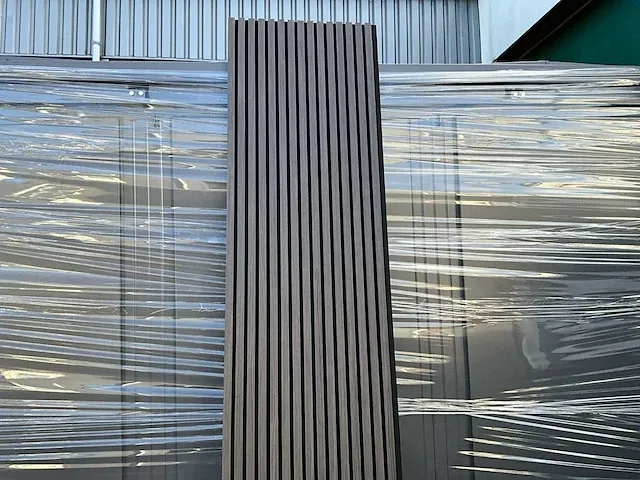 Akoestische wandpanelen - zwart eiken - wanddecoratie (4x) - afbeelding 2 van  10