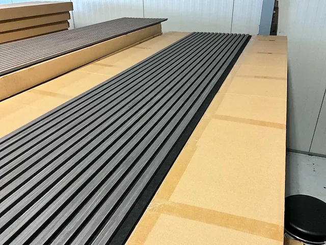 Akoestische wandpanelen - zwart eiken - wanddecoratie (4x) - afbeelding 1 van  10