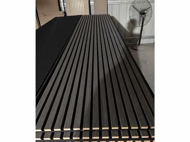 Akoestische wandpanelen - zwart eiken - wanddecoratie (4x) - afbeelding 8 van  10