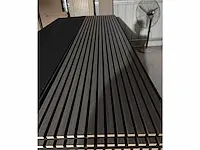 Akoestische wandpanelen - zwart eiken - wanddecoratie (4x) - afbeelding 8 van  10
