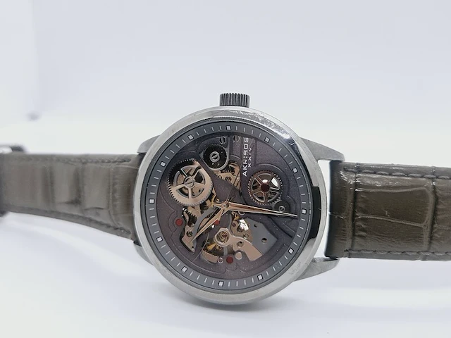 Akribos automatisch skeleton herenhorloge - afbeelding 4 van  8