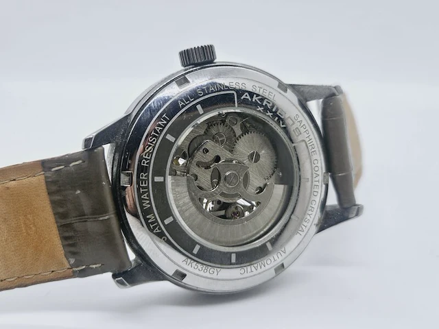 Akribos automatisch skeleton herenhorloge - afbeelding 7 van  8