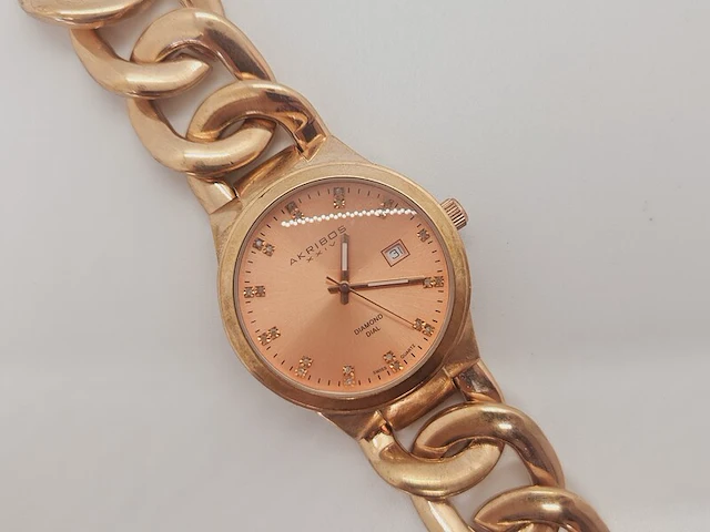 Akribos xxiv diamanten dameshorloge ak608ss - afbeelding 1 van  4