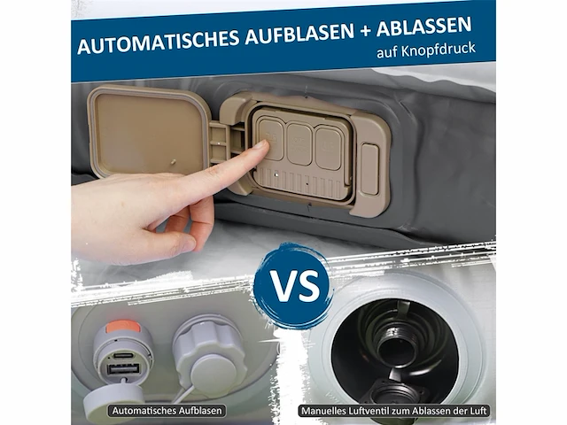 Akudy draadloos & automatisch opblaasbaar matras geschikt voor suv auto camping tent - afbeelding 3 van  4