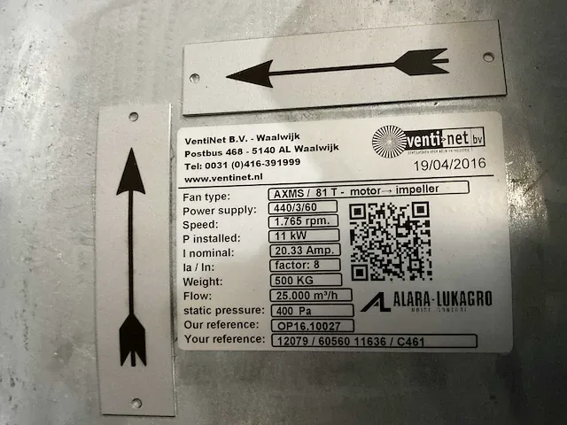 Alara-lukagro acms/81t scheepsruimventilator - afbeelding 5 van  6