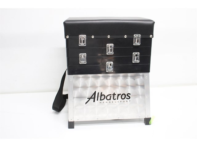 Albatros aluminium zitmand 3-ladig abs stevige viskoffer met voerbak en groot opbergvak - afbeelding 1 van  2