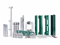 Alberts 652821 flexo plus accessoireset voor dubbele poorten ruw staal, thermisch verzinkt groen geplastificeerd ral 6005 - afbeelding 2 van  6