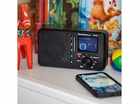 Albrecht dr 86 radio dab+ fm seniorenradio muziekstreaming 2200mah-batterij zwart - afbeelding 4 van  4