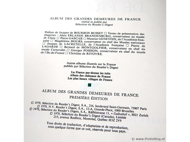 Album des grandes demeueres de france - afbeelding 2 van  5