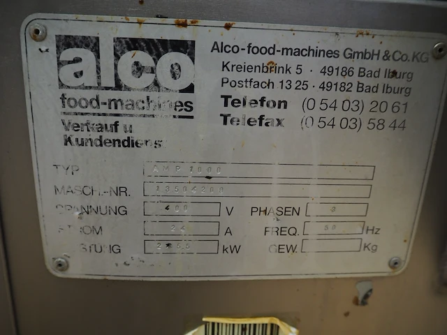 Alco-food-machines gmbh & co.kg - afbeelding 26 van  29