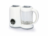 Alecto bfp66 babyrobot 5in1, stomen, mengen en puree, verwarmen, steriliseren van flessen en zuignappen, flessenwarmers wit - afbeelding 1 van  4