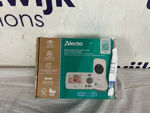Alecto dvm-71 - babyfoon met camera - temperatuurweergave - wit - afbeelding 2 van  2