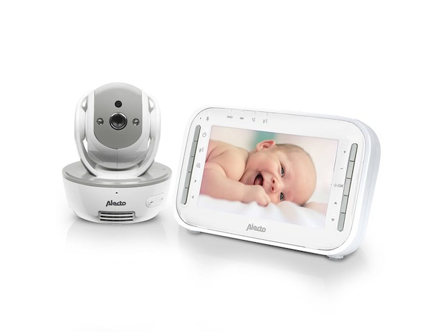 Alecto dvm200mgs babyfoon met camera op afstand beweegbaar grijs - afbeelding 1 van  4