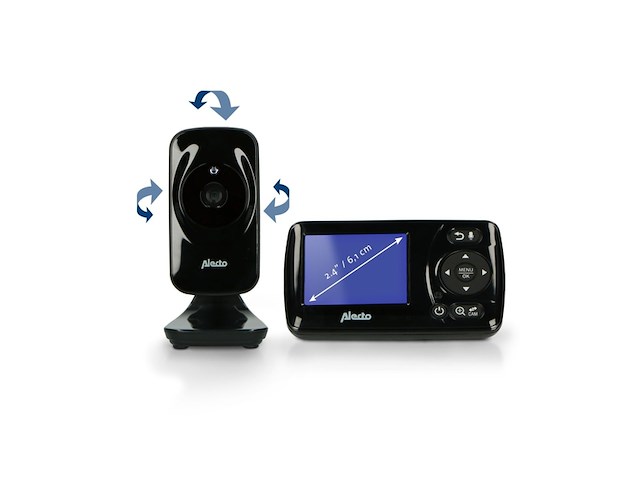 Alecto dvm71bk babyfoon met camera temperatuurweergave zwart - afbeelding 3 van  5