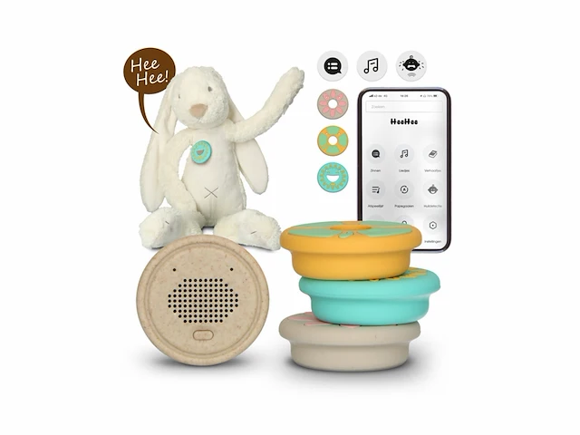 Alecto heehee met knuffelkonijn spraak button maak van je knuffel een interactief vriendje - afbeelding 1 van  1