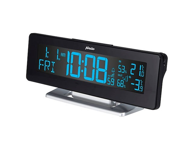 Alecto ws2500 wekker met weerstation altijd de juiste tijd temperatuur en luchtvochtigheid zwart - afbeelding 3 van  5