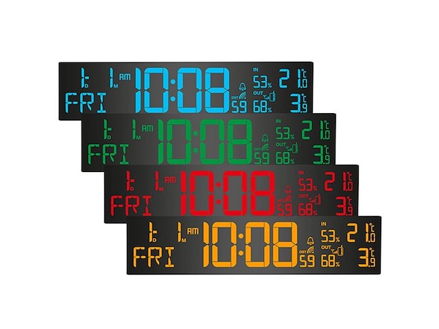 Alecto ws2500 wekker met weerstation altijd de juiste tijd temperatuur en luchtvochtigheid zwart - afbeelding 4 van  5