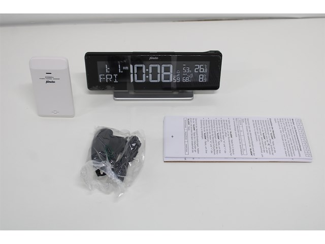 Alecto ws2500 wekker met weerstation altijd de juiste tijd temperatuur en luchtvochtigheid zwart - afbeelding 5 van  5