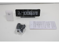 Alecto ws2500 wekker met weerstation altijd de juiste tijd temperatuur en luchtvochtigheid zwart - afbeelding 5 van  5