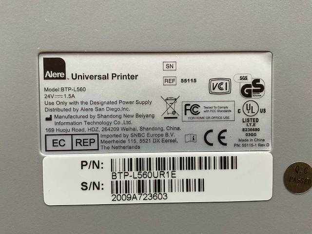 Alere btp-l560 thermische printer - afbeelding 4 van  4