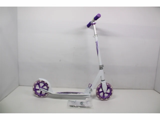 Alert spinout aluminium step met grote wielen wit/paars - afbeelding 1 van  2