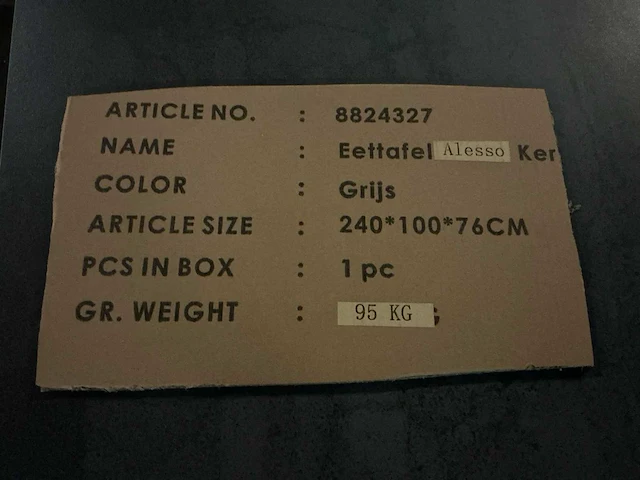 Alesso eetkamertafel 240cm - afbeelding 5 van  5