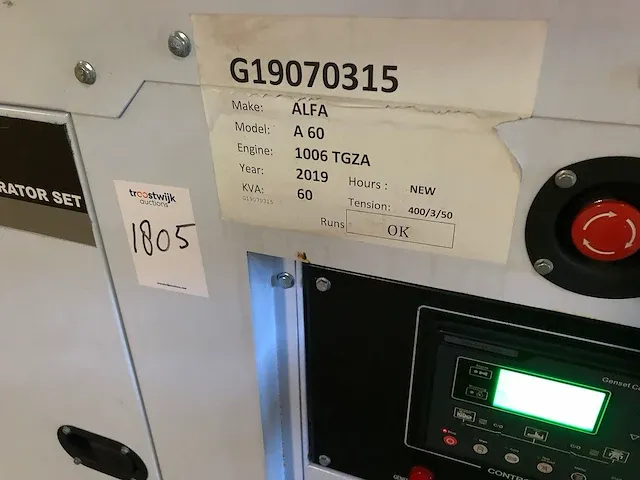 Alfa a 60 stroomgenerator - afbeelding 5 van  9