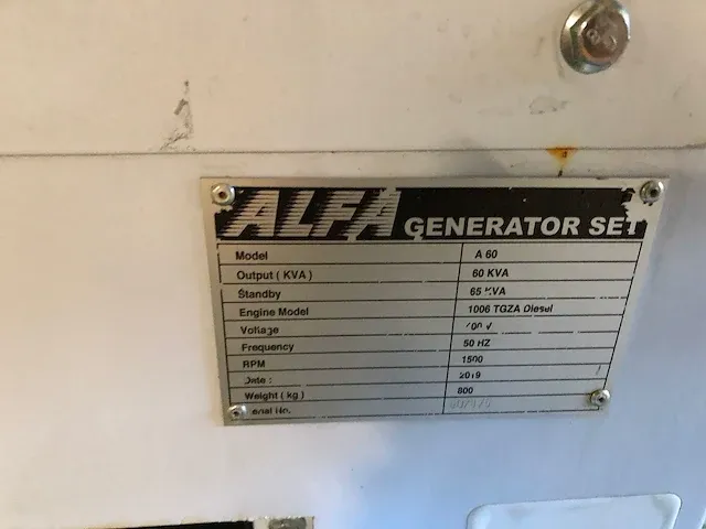 Alfa a 60 stroomgenerator - afbeelding 9 van  9