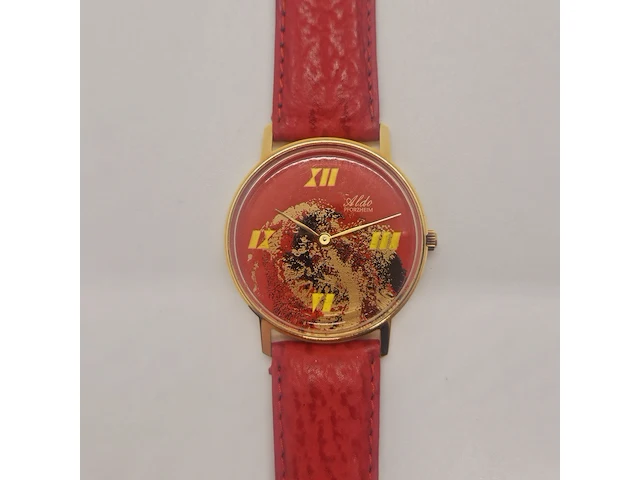 Alfons dollar pforzheim horloge met handgeverfde wijzerplaat - afbeelding 1 van  7