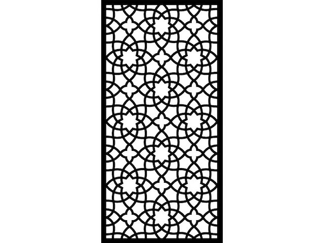 Alhambra terrascherm – zwart houtcomposiet – 180x90 cm (2x) - afbeelding 1 van  3