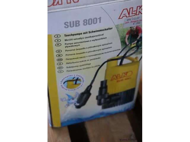 Alko dompelpomp type sub 8001 - afbeelding 2 van  3