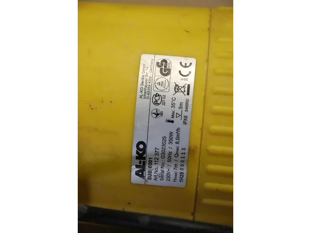 Alko dompelpomp voor helder water type sub 8001 - afbeelding 5 van  5