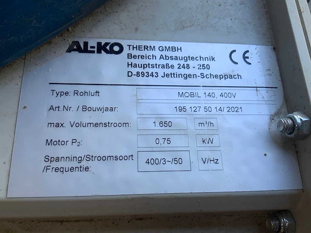 Alko mobil 140 stofafzuiger - afbeelding 3 van  4