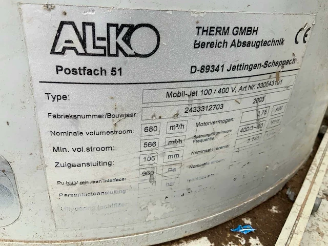Alko mobil jet 100 stofafzuiger - afbeelding 4 van  4