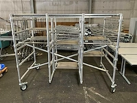 Alkona aluminium mobiel steiger kledingrek (2x) - afbeelding 1 van  8