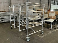 Alkona aluminium mobiel steiger kledingrek (2x) - afbeelding 2 van  8