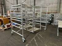 Alkona aluminium mobiel steiger kledingrek (2x) - afbeelding 3 van  8