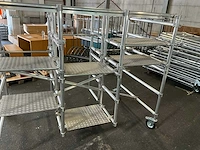 Alkona aluminium mobiel steiger kledingrek (2x) - afbeelding 4 van  8