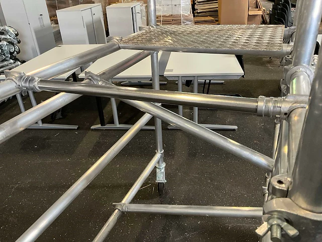 Alkona aluminium mobiel steiger kledingrek (2x) - afbeelding 5 van  8