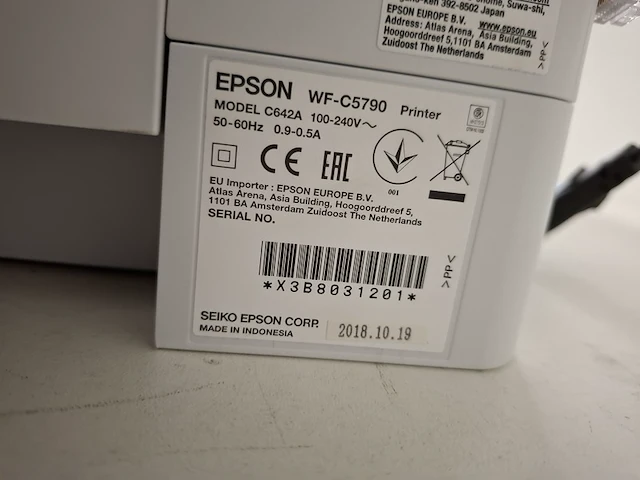 All-in-one printer epson, workforce pro wf-c5790, bouwjaar 2018 - afbeelding 8 van  8