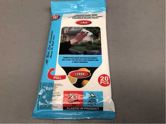 All ride - lemon - glasreinigingsdoekjes (96x) - afbeelding 1 van  2