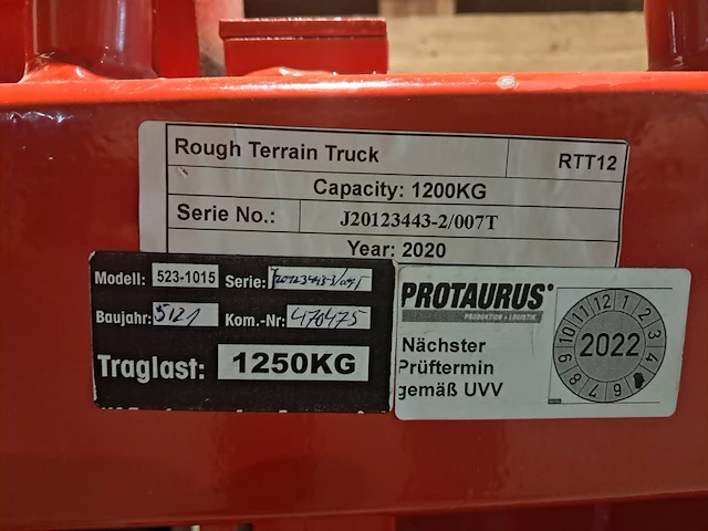 All-terrain pallettruck, protaurus, 523-1015, 2020 - afbeelding 5 van  13