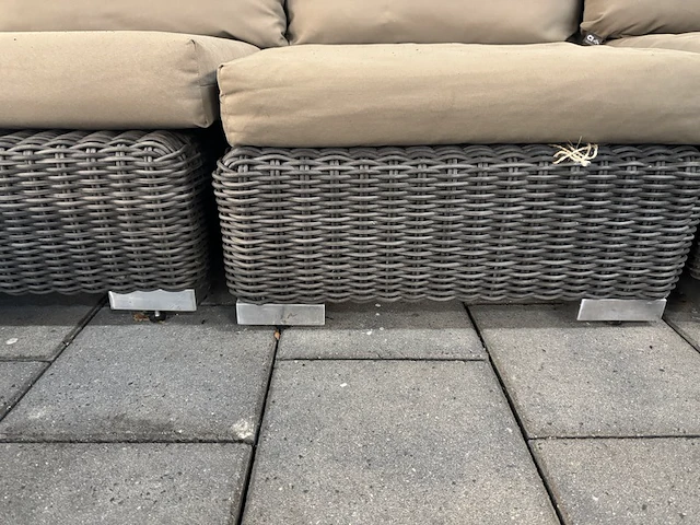 All-weather loungebank met stoel applebee, bruin - afbeelding 9 van  9